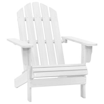 vidaXL Tuinstoel hout wit, Tuin en Terras, Verzenden, Nieuw, Hout