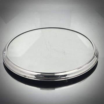 Dienblad - gespiegelde geometrische - .800 zilver -