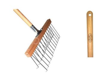 De Wit Bladhark Dubbele Rij Tanden 140cm, Verzenden, Nieuw
