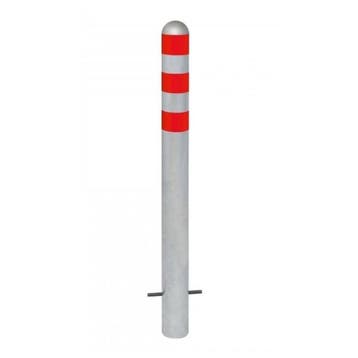 Rampaal Verzinkt Ø108 Grijs/Rood Inbetonneren, Verzenden
