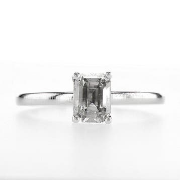 Zonder minimumprijs - Ring - 14 karaat Witgoud - 1.05ct. tw., Nieuw