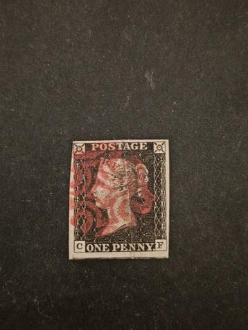 Groot-Brittannië 1840 - Black Penny, Gestempeld