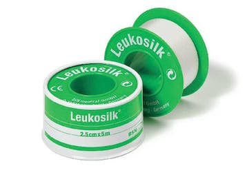 Leukosilk 2,50 cm x 5 m met klemring 1 stuks 1022, Verzenden, Nieuw