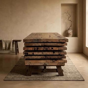 Eettafel Borneo IJzerhout 300cm | Spinpoot | World of Brosi, Ophalen of Verzenden, Nieuw