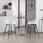 Set van 2 Bistro Barkrukken met Hollow Rugleuningen Voetsteu, Huis en Inrichting, Barkrukken, Verzenden, Nieuw