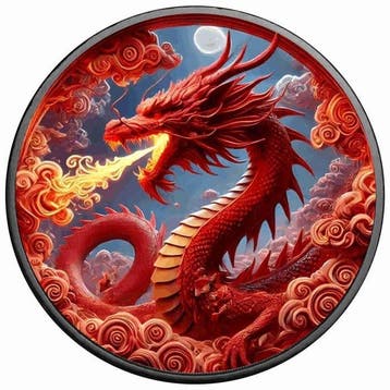 Verenigde Staten. 1 Dollar 2024 Dragon of Fire, 1 Oz (.999)