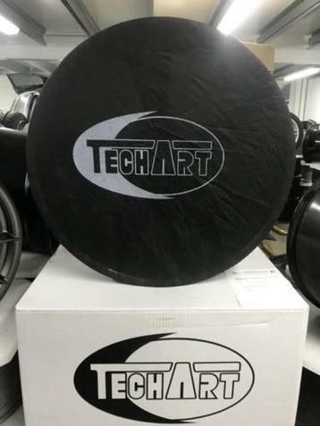 Porsche Cayenne 23 inch Techart Formule I met banden (NIEUW), Ophalen, Gebruikt, Banden en Velgen, Overige maten