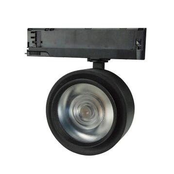 3-FASE RAILSPOT MIMAS 30W ZWART ZOOMABLE  20°-40°, Nieuw