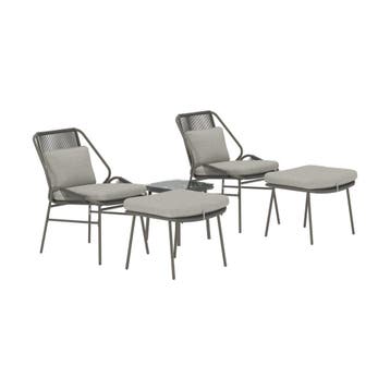 *WOONWINKEL* Loungeset Met Voetenbankje, Verzenden, Nieuw