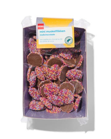 HEMA Mini musketflikken melkchocolade 150gram, Verzenden, Nieuw