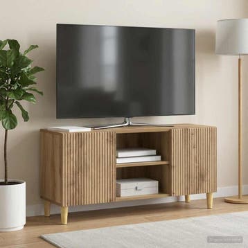 vidaXL TV-kast 102 x 34,5 x 50 cm Artisanaal eiken Bewerkt, Minder dan 50 cm, Verzenden, Nieuw, Minder dan 100 cm
