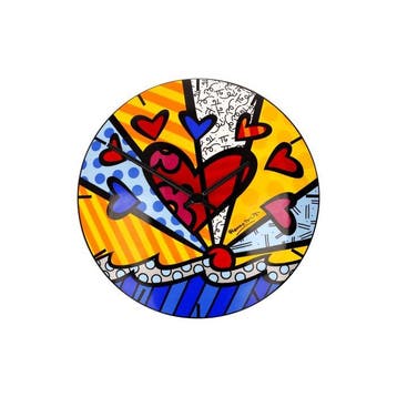 Romero Britto (1963) - A New Day, porcelain wall clock, sold