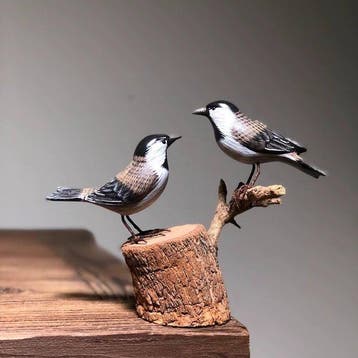 Decoratief ornament - Houten vogelbeeld