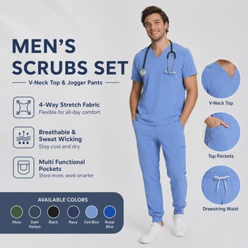 KungFu Scrubs Medisch Werkpak - Ademend, Waterdicht & Antiba, Verzenden