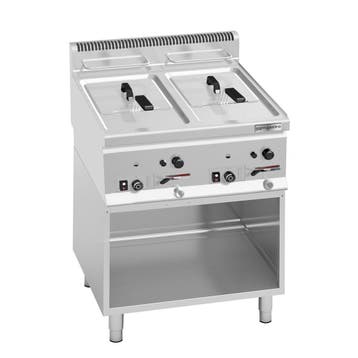 GGM Gastro | Gas dubbele friteuse - 8+8 liter - 13,2kW - |, Witgoed en Apparatuur, Frituurpannen, Verzenden, Nieuw