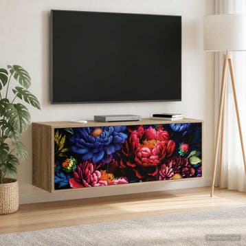vidaXL Wandgemonteerd tv-meubel KIEL 102 x 33 x 40 cm Sonoma, Huis en Inrichting, Kasten | Televisiemeubels, Minder dan 50 cm
