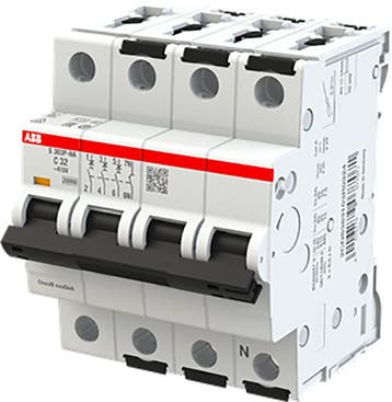 ABB installatieautomaat 32A C-karakteristiek 25kA 3P+N -, Ophalen of Verzenden, Nieuw, Groepenkast