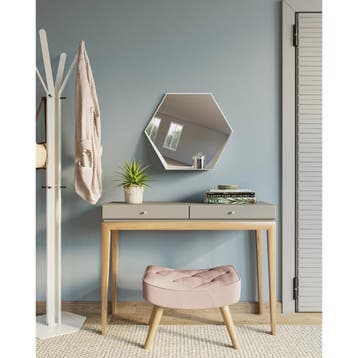 Gorillz Hive Wandspiegel met Plank - Hexagon Spiegel - 60 x, Huis en Inrichting, Woonaccessoires | Spiegels, Verzenden, Nieuw