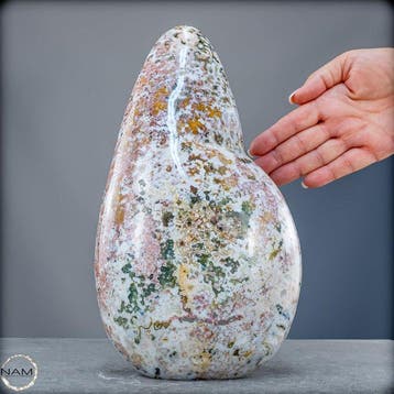 Vrijvorm Ocean Jaspis – Een buitengewoon uniek exemplaar met, Antiek en Kunst, Curiosa en Brocante