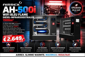 Airrex AH-500i Wifi bleu flame diesel-infraroodstraler 1500m, Hoog rendement (Hr), Overige typen, Nieuw, Ophalen of Verzenden