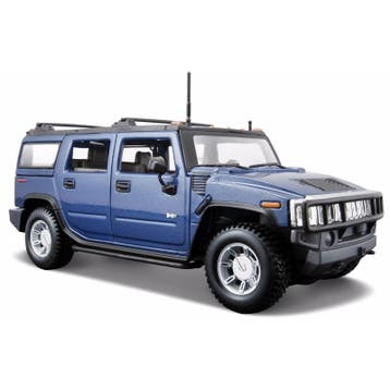 Modelauto Hummer H2 blauw 1:24 - Modelauto, Ophalen of Verzenden, Nieuw