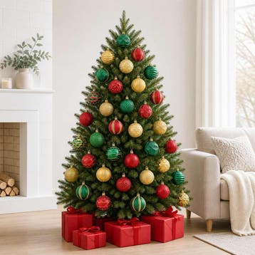 vidaXL Kerstballen set 36 st Rood, goud en groen 6 cm, Verzenden, Nieuw