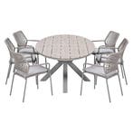 Garden Impressions Natas tuinset 7-delig taupe - Tulli, Verzenden, Nieuw