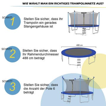 2dekans | Coast Veiligheidsnet voor Trampoline Ø487 cm x 180, Ophalen of Verzenden, Zo goed als nieuw