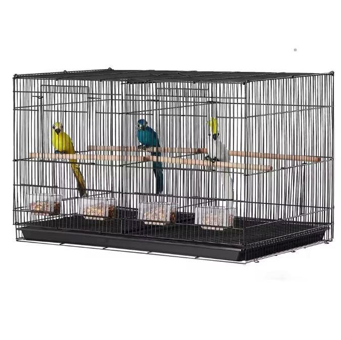 Stapelbare Vogelkooi met Verdeelwand en Zitstokken, Dieren en Toebehoren, Vogels | Hokken en Kooien, Nieuw, Verzenden