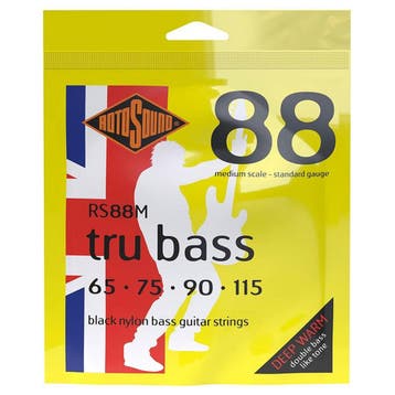 Rotosound RS88M Tru Bass 88 Snarenset Basgitaar Black Nylon, Ophalen of Verzenden, Nieuw