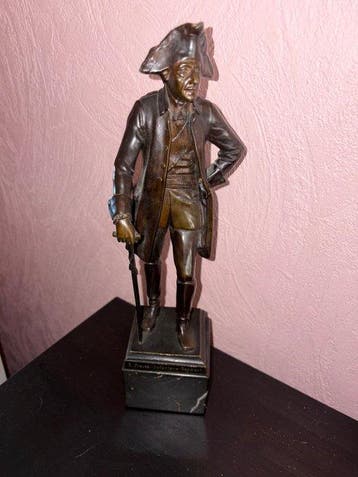 Beeld, Fritz - 29 cm - Brons, Marmer
