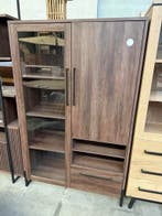 Sparta vitrine, dark almond, Huis en Inrichting, Kasten | Vitrinekasten, Nieuw, Glas