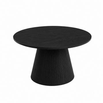 Toki salontafel ø80 cm - zwart, Ophalen of Verzenden, Nieuw, Zwart