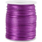 Satijnkoord, dikte 2 mm, paars, 50 m/ 1 rol, Nieuw