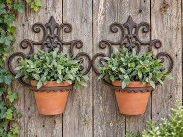 Decoratief ornament - Set van 2 – Sierlijke gietijzeren