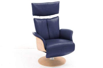 Relaxfauteuil Heesch - relaxfauteuils - Blauw, Nieuw, Blauw, Stof