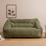 Cecilia Cord Zitzak Sofa - Groen, Verzenden, Nieuw