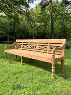 Stationsbank | 240cm breed | Teakhout | Voorradig! |, Tuin en Terras, Tuinbanken, Ophalen of Verzenden, Nieuw, Teakhout