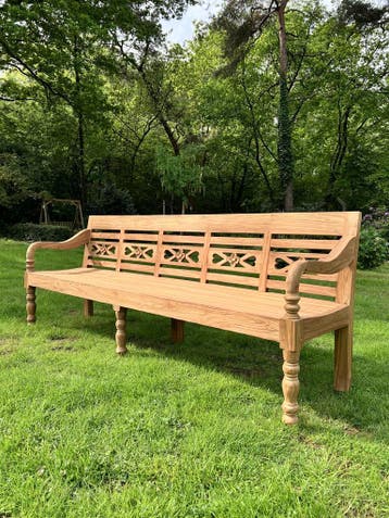 Stationsbank | 240cm breed | Teakhout | Voorradig! |, Tuin en Terras, Tuinbanken, Ophalen of Verzenden, Nieuw, Teakhout