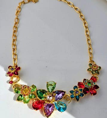 Swarovski - Gold plated metal - Ketting - Idyllia crystal
