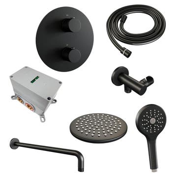Brauer Black Carving Thermostatische Regendoucheset Inbouw -, Ophalen of Verzenden, Nieuw