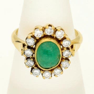 Ring - 19.2 kt. Geel goud Diamant (Natuurlijk), Sieraden, Tassen en Uiterlijk, Ringen, Nieuw