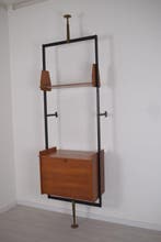 Boekenkast - Hout, Metaal, Messing