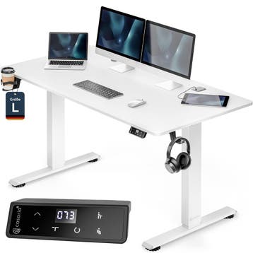 Zit sta bureau Wit 140x70x72-117cm (Kantoor inrichting), Verzenden, Nieuw in verpakking