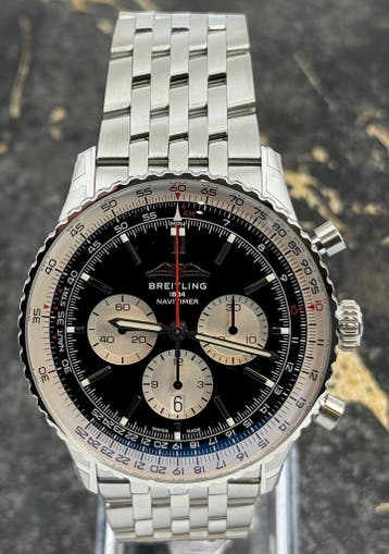Breitling Navitimer B01 Chronograph 46mm- Black Dial - Steel, Staal, Staal, Breitling, Polshorloge