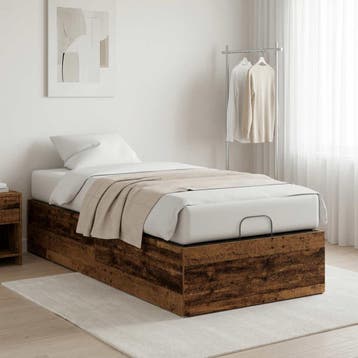 vidaXL Bedombouw voor verstelbare bedbodem Eikenhout 70 x, Verzenden, Nieuw, Bruin, Hout