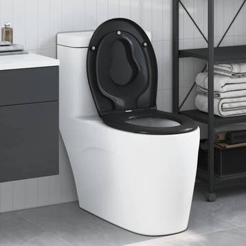 vidaXL Toiletzitting Zwart 47 x 37 x 4 cm Duroplast, Verzenden, Nieuw