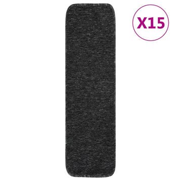 vidaXL Trapmatten 15 st anti-slip rechthoekig 75x20 cm, Verzenden, Nieuw