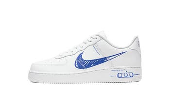 Nike Air Force 1 Low Sketch White Royal, Nieuw