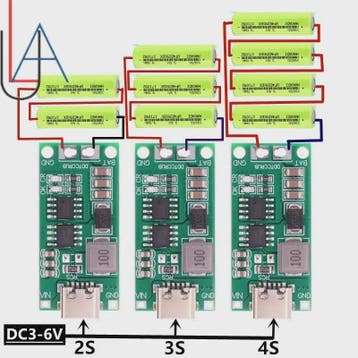 Lithium Batterij Lader 2S-4S | Type-C Boost Step-up | 7.4V-1, Verzenden, Nieuw